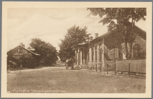 Örtofta järnvägsstation, omkring 1910. Foto: digitaltmuseum.se/Järnvägsmuseet.