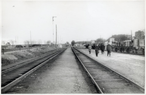 Bangården i Örtofta, 1906 –1933 . Foto: digitaltmuseum.se/Järnvägsmuseet.