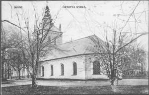 Örtofta kyrka. Källa: Riksantikvarieämnetet/Wikimedia Commons.